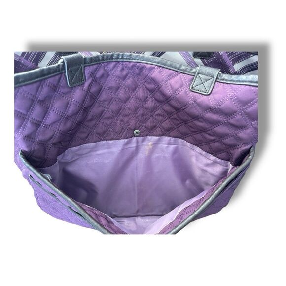Thirty One Tote Double Take Tote Quilted Diamonds Travel Bag Purple - Picture 15 of 16